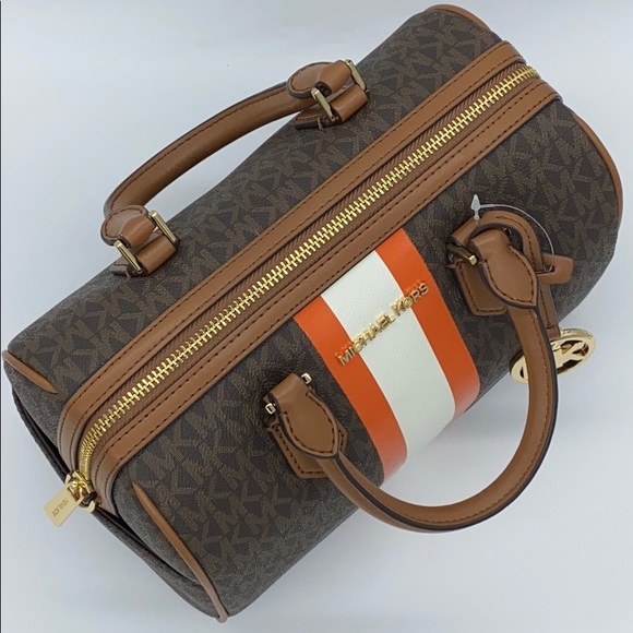 MICHAEL KORS BEDFORD SMALL DUFFLE SATCHEL TNGRINE - Picture 10 of 16